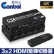 【易控王】4K 2K HDMI 三進二出 選擇分配器/ 含音源輸出 光纖 (40-214)