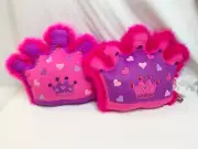 New Pink Purple Feather Girl's Tiara Crown Secret Journal Pocket Pillow