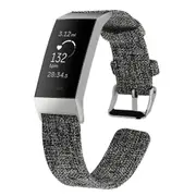 Grey Fitbit Charge 3 4 Canvas Replacement Band
