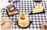 100pcs Black Mini Dessert Boards Cake Board - Triangular, Rectangular, Round