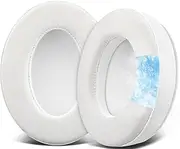 SOULWIT Cooling Gel Replacement Earpads Cushions for HyperX Cloud 1/2/3/Pro/Core/Alpha/Alpha S/Alpha Pro/Flight/Flight S/Stinger/Stinger S, CloudX Stinger/Stinger Core/Flight Headset - White