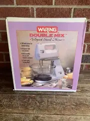 Vintage Waring Stand Mixer 6 Speed Factory Sealed White Portable-NIB-Estate-Gift