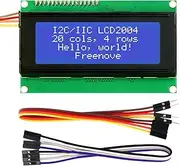 Freenove I2C IIC LCD 2004 Module, TWI Serial 20x4 Display, Compatible with Arduino Raspberry Pi Pico ESP32 ESP8266