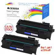 2Pack CE505A Toner Cartridge Fit for HP 05A used in LaserJet P2035 P2035n P2050