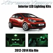 XtremeVision Interior LED for Kia Rio 2012-2014 (3 PCS) Green (for: Kia)