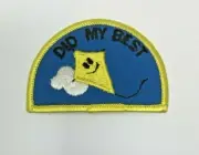 PATCH GSA Girl Scouts Did My Best Kite Cloud Blue Yellow