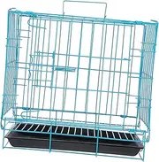 PEPLAYTAL Folding Pet Cage for Small and Medium Dogs Durable Dog Crate with Creative Design Blue for Indoor and Outdoor Use Comfortable and Practical Pet House