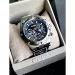 GUESS SPORT CONTINENTAL 灰色錶盤 鐵灰色不鏽鋼錶帶 石英 男士手錶 GW0260G3