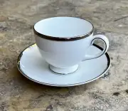 NWT Wedgwood England Bone China Sterling Tea Cup + Saucer