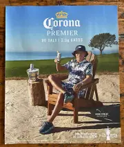 Corona Premier Beer Golf Rickie Fowler 2021 Print Ad US Open Beach PGA Tour