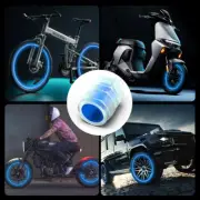 8pcs blue Car Wheel Tyre Valve Stem Caps Night Glowing Tool Luminous Valve Cover