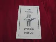 1970 FORD MUSTANG COUPE CONVERTIBLE FASTBACK ACCESSORY PRICE LIST BOOKLET