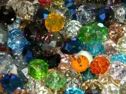 NEW 25/Pc GLASS Faceted Jesse James Beads 6-12mm RANDOMLY PICKED Beads
