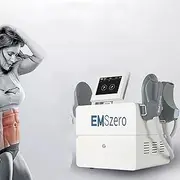 EMS Body Sculpting Machine, Magnetic Slimming Machine with 4 Handles and LCD Display, Adjustable 100% Intensity Energy and 5-100HZ Frequency, Effect Increased by +100%, No Rebound, for Body