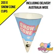 200 x Snow Cone Cups 6oz Snow Cone Cups 170ml (145GSM Premium Paper)