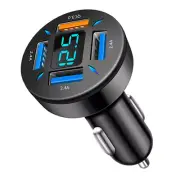 Fast Charger 4 Ports USB QC3.0 Charging Adapter Car SUV Truck Accessories 12-24V (for: Volvo)