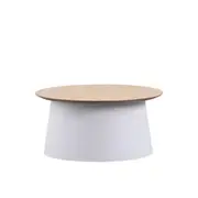 Modern Furniture ZEEBA Coffee Table 69cm - White & natural