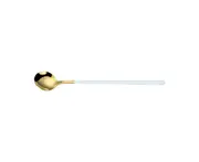 Spoon Durable Round Head Stainless Steel Long Handle Coffee Scoop for Home-White
