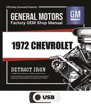 1972 Chevrolet Shop Manuals, Sales Literature & Parts Books on USB