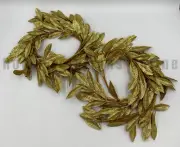 West Elm Kraft Glitter Leaf Jute Twine Garlands S/2 Gold 72" L #U326