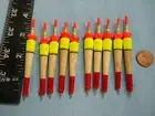 10 NEW WOOD SLIP FLOATS / BOBBERS PANFISH ICE FISHING NO FREEZE UP ON LINE B44