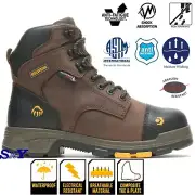 WOLVERINE Met-Guard 6" Waterproof Composite Toe Moisture Wicking Men's Boots wv