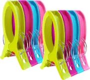 Beach Towel Clips - Keep Your Towel Secure - 8 Pack