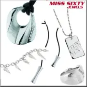 Authentic MISS SIXTY Ladies Fashion Jewelry Steel Diamond Collection Pendant
