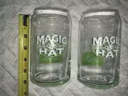 Magic Hat 2 RARE Beer Glasses Shaped like Cans Hazy Pale Ale Brand NEW! 2 Pack!