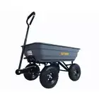 True Temper 4-cu ft Poly Wheelbarrow Garden Dump Cart Wagon 2 Wheel Tires Yard