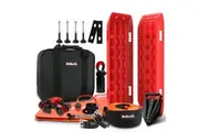 X Bull Winch Recovery Kit Snatch Strap Off Road 4Wd Mounting Pins Tracks Boards Gen 2.0 Red Tow Bars & Winches