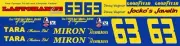 #63 Denny Wagoner Miron Javelin 1/24th - 1/25th Scale Decals