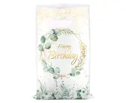 Eucalyptus Party Supplies Theme Birthday Party Holiday Tableware Flag Paper Tissue Paper Cup Tablecloth Banner Tableware