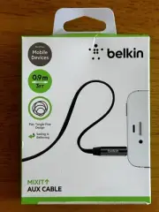 NEW! Belkin 3FT/.9M, Audio Aux Cable to LightningPort Connector - Black