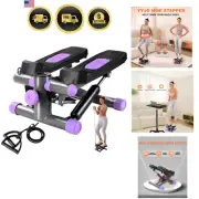 Mini Exercise Stepper with Resistance Bands Compact Quiet Body Shaping Equipment