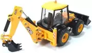siku 3558, JCB 4CX Backhoe Loader, 1:50, Metal/Plastic, Yellow, Multifunctional