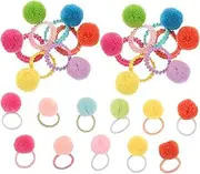 SHOWERORO Mini Ponytail Holders for Little Girls 40 Pieces Hair Ties Small Ball Girls Hair Bands for Toddlers