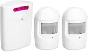 Multifunctional Wireless Driveway Alarm IR Motion Sensor Alarm Doorbell 1 Receiver 2 Transmitters for Home Outdoor Use