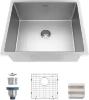 TORVA 22-Inch Undermount Kitchen Sink Premium 304 Stainless Steel Bar Sink