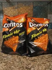 Doritos Flamin' HOT NACHO Flavor Tortilla Chips 9.25 oz (2 Bags Snacks)