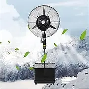 Industrial Misters Pedestal Misting Fan Oscillating Standing Misting Fan Patio Misting Fans 3 Speeds 90° Oscillation Mister 42L Tank(Size:81cm/3