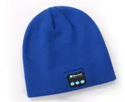 Bluetooth Hat Bluetooth Beanie Hat with Bluetooth 5.0 Built-in Stereo Mic Fit for Outdoor Sports-Blue