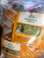 60 Tea Bags Organic India - Tulsi Immune Daily, Caffeine-Free,Traditional Spice