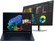 HP EliteBook Ultra G1i 14 inch Notebook Next Gen AI PC, Blue + HP Series 5 Pro 23.8 inch FHD Monitor - 524pf