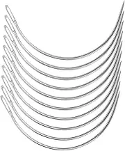 Zerodeko 100pcs Curved Sewing Needles C-shaped Hand Sewing Needles for Upholstery Carpets and Tapestry Convenient Storage Box Included Versatile for Fabrics and Leathers