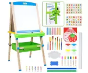 3 in 1 Easel for Kids The Ultimate Art Station -Paper Roll, Magnetic, Chalkboard