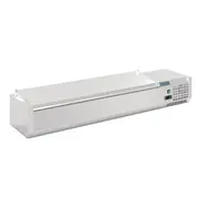 Polar G-Series Countertop Prep Fridge with Lid 7x 1/4GN with Hard Stainless Lid