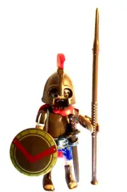 Playmobil,SPARTAN WARRIOR,THE 300,with SPEAR, SHIELD, SWORD,FEATHERED HELMET