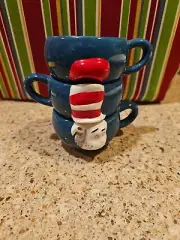 DR. SEUSS CAT IN THE HAT THING 1 & 2 Stacking 3 Cup Set COFFEE TEA MUG