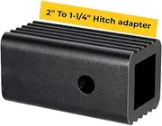 BougeRV 2" to 1-1/4" Receiver Hitch Adapter Insert Sleeve Mount Adapter 2" to 1.25'' Receiver Converter